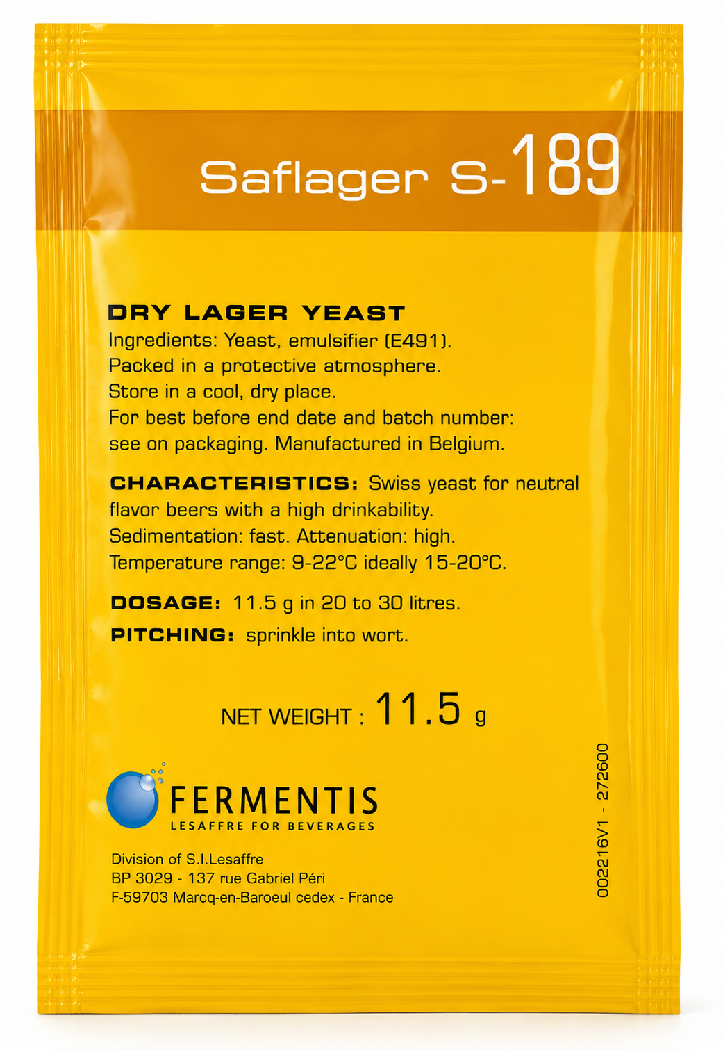 SafLager S-189 Yeast