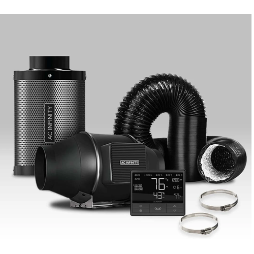 6"/150mm AC INFINITY FAN, Carbon Filter & Ducting