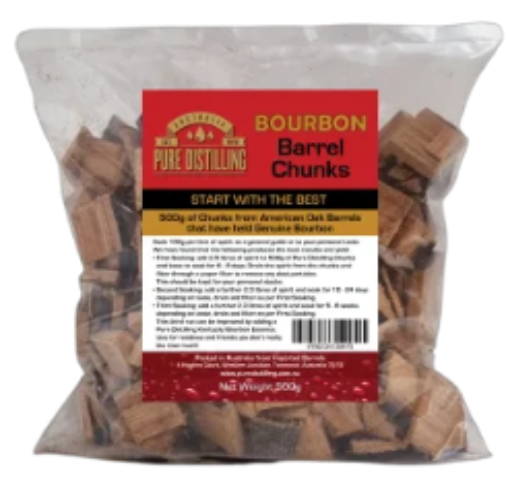 Bourbon Barrel Chunks (500gm) Pure Distilling