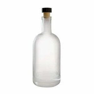Heavy Glass Round Bottle - 750ml