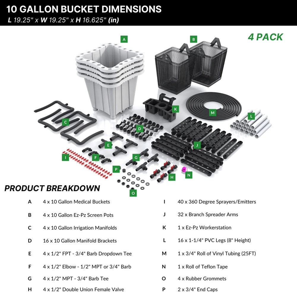 Bucket Co 10 gallon grow kit