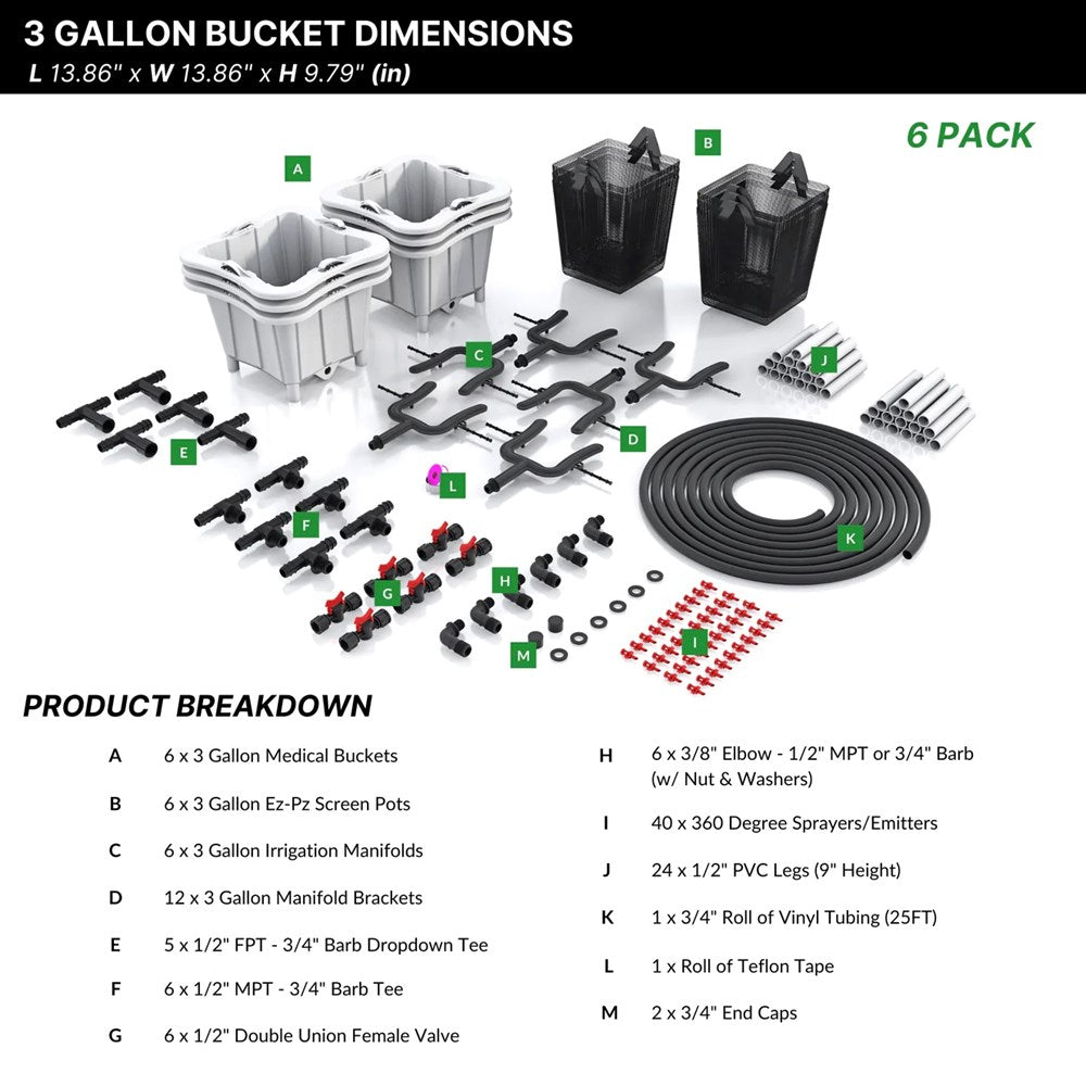 Bucket Co 3 gallon grow kit