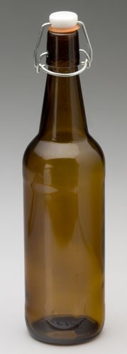 Bottle (glass) Amber, Flip Swing Lid 750ml