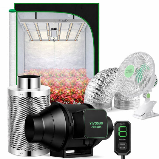 Full Tent Setup - 1.5 x 1.5 x 2m L.E.D.