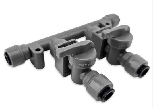 Duotight 8mm x 2-Way Manifold with Check & Isolation Valves