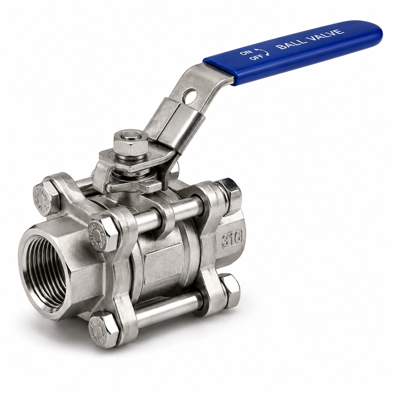 Ball Valve - 3Pc 1/2" Threaded