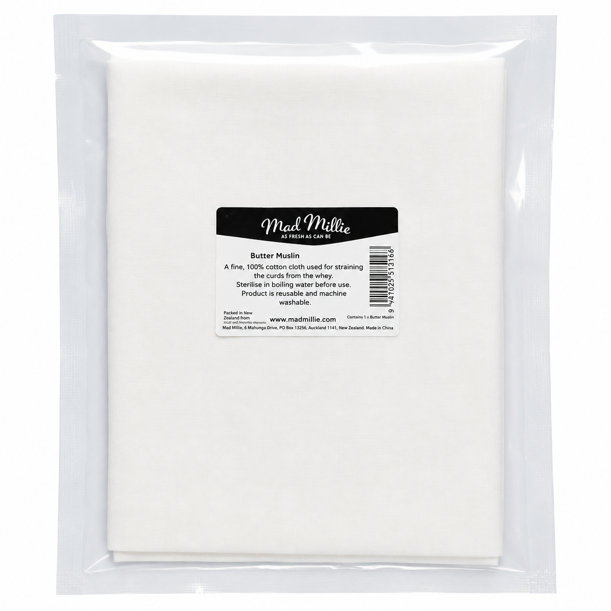 Butter Muslin 900x900mm (Mad Millie)