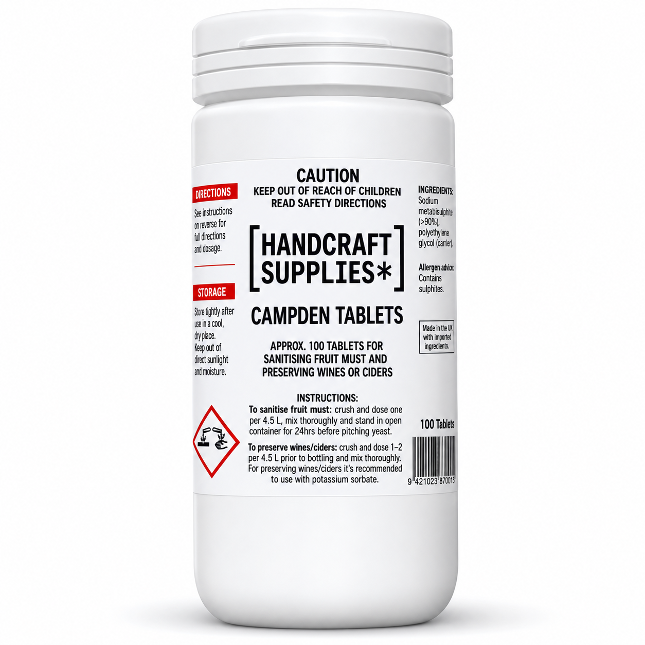 Campden Tablets (x100) Handcraft Supplies