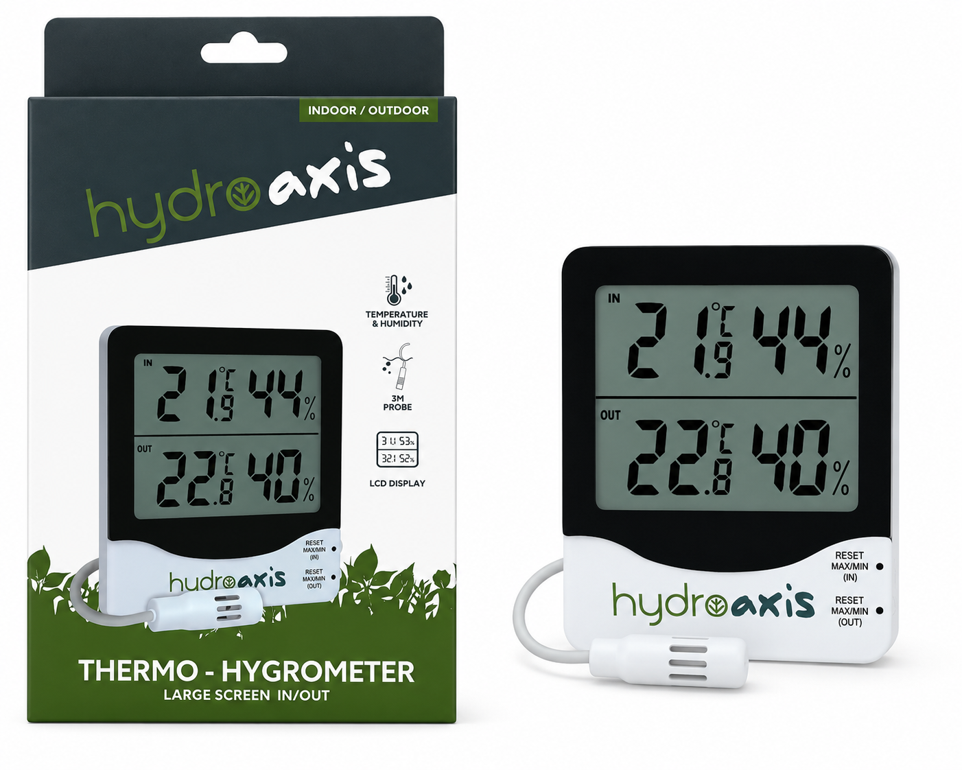 Hydro Axis Thermometer & Hygrometer