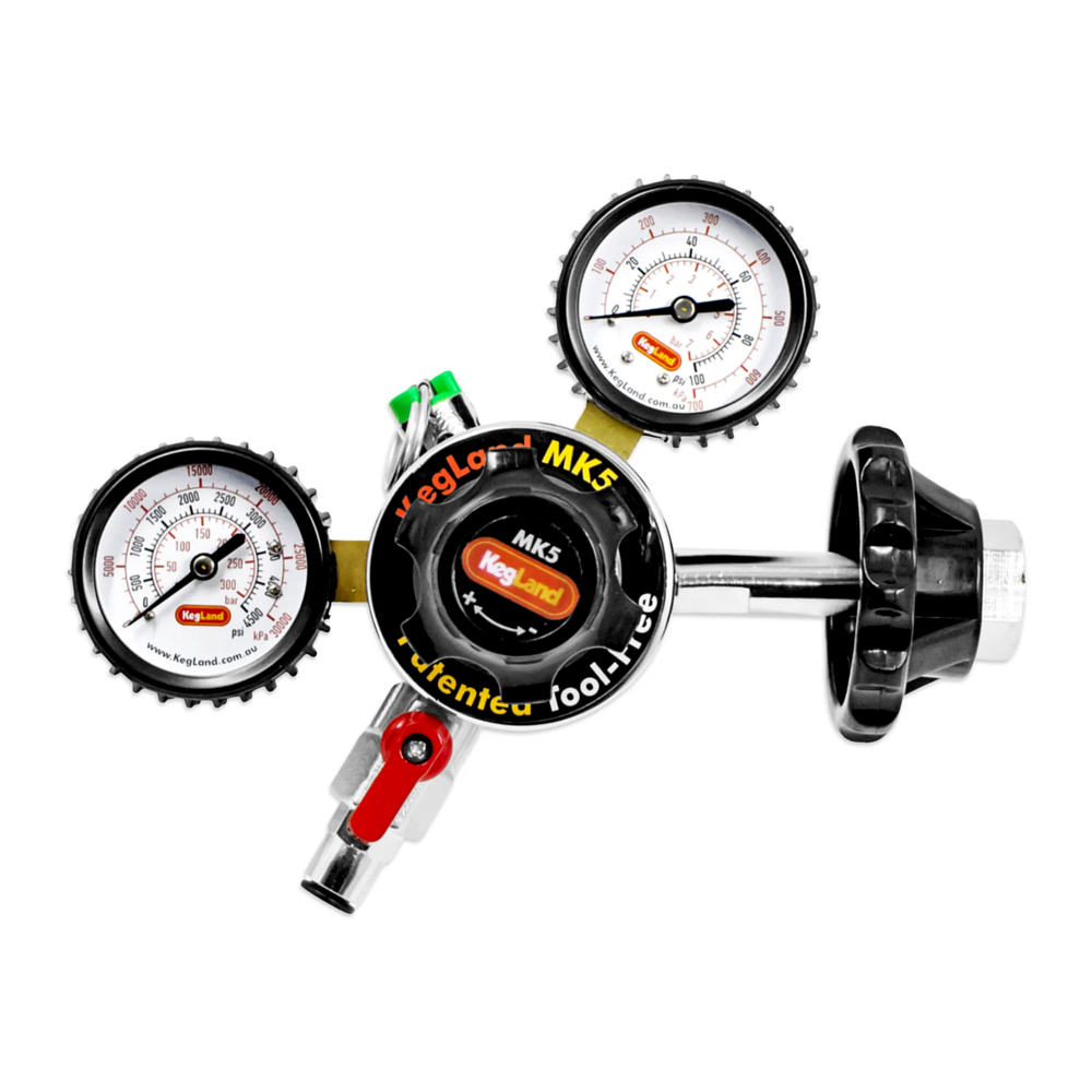 MK5 CO₂ Regulator – Dual Gauge (Kegland)