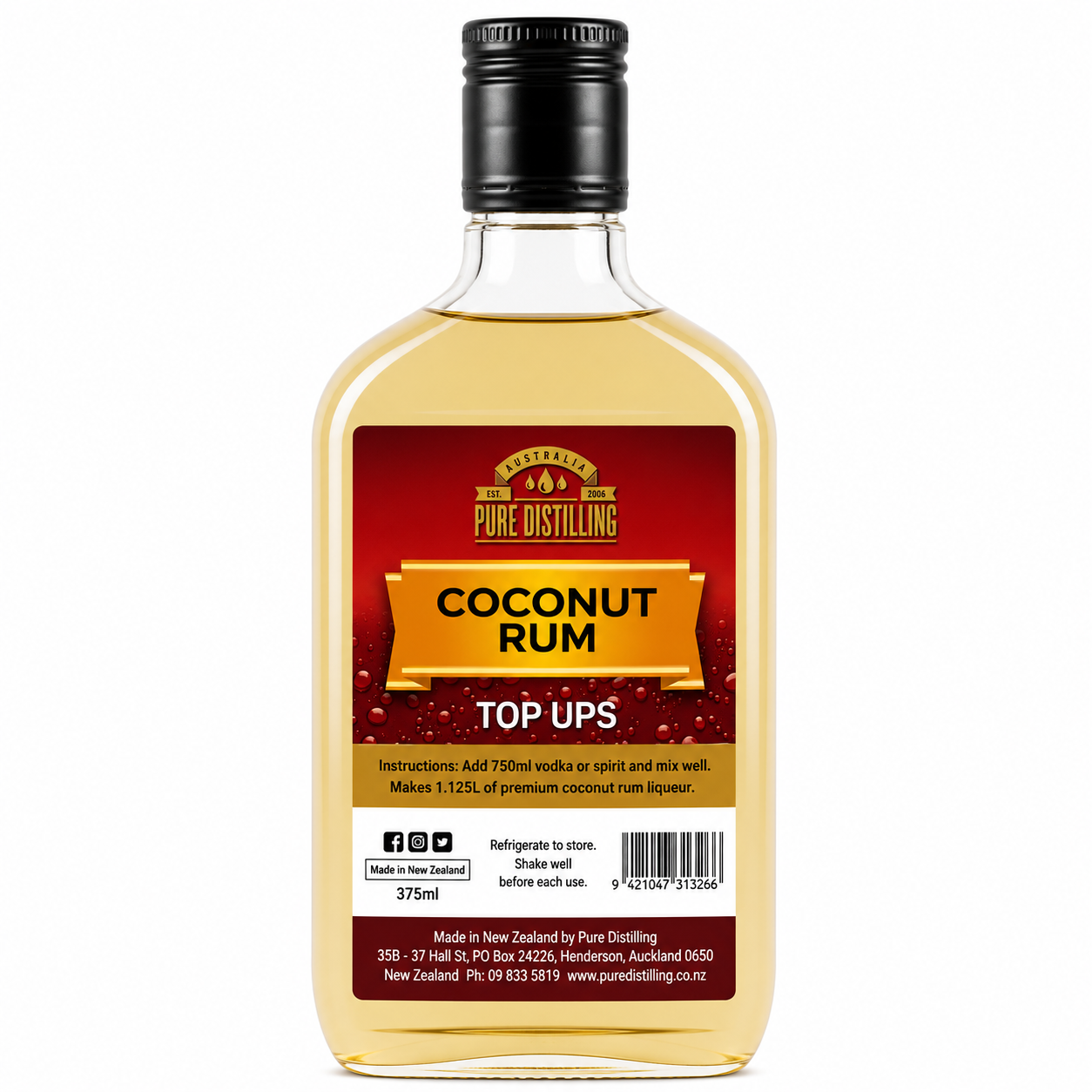 Coconut Rum Top Ups (375ml)