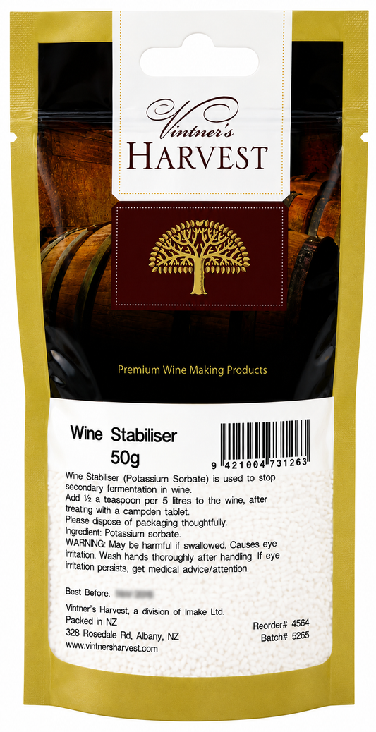 Wine Stabiliser Potassium Sorbate (50g) Vintners Harvest