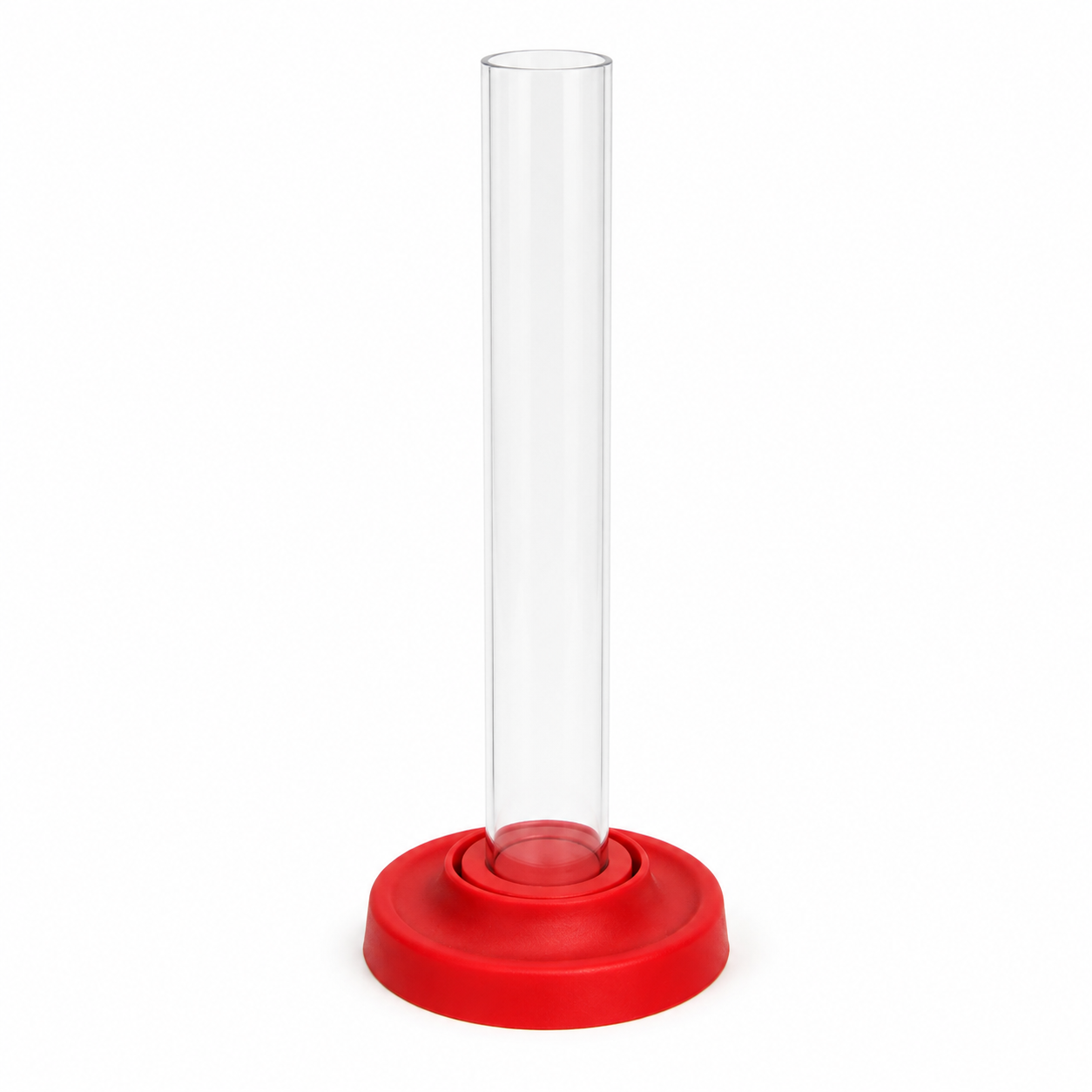 Test Jar (200ml) Plastic Red Base