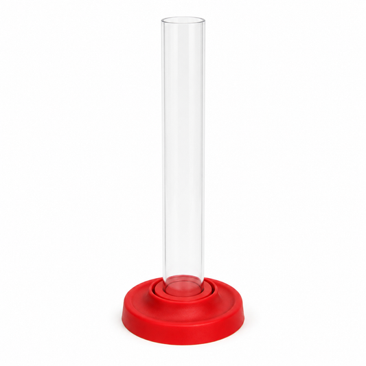 Test Jar (200ml) Plastic Red Base