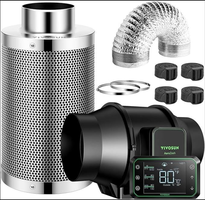 VIVOSUN 150mm Fan Filter kit + E42A CONTROLLER KIT