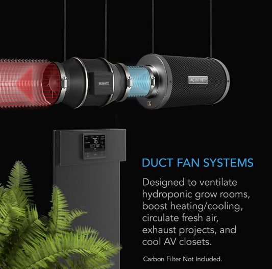 AC Infinity 250mm Fan CLOUDLINE T10, Quiet Inline Fan 10"