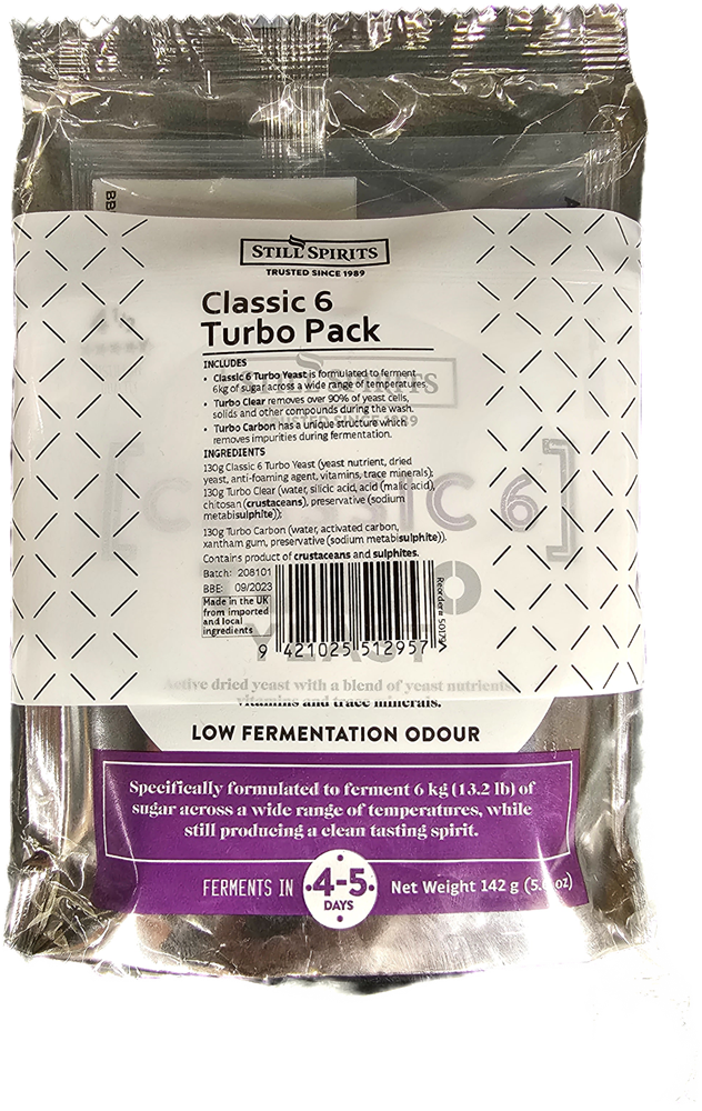 Classic 6 Turbo Yeast Pack