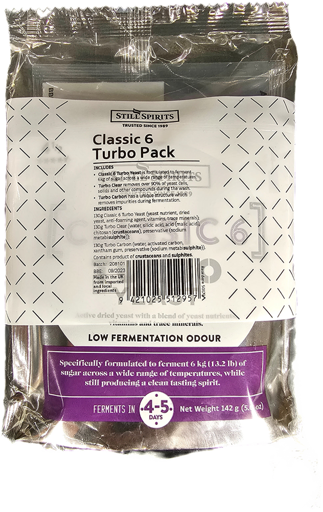 Classic 6 Turbo Yeast Pack Grow & Brew