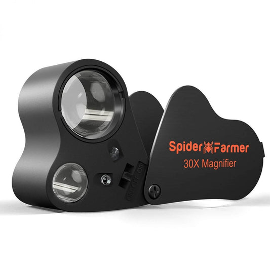 Spider Farmer 30X-60X Jewelers Loupe Magnifier With LED Light